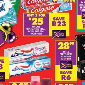 Toothpaste aquafresh  at Shoprite