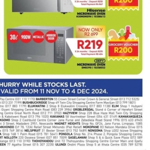 Microwave oven at Furnmart