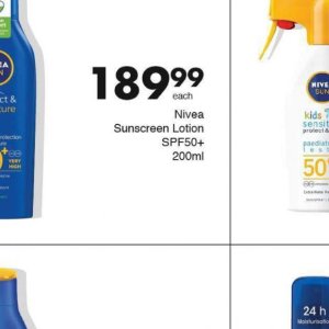 Sunscreen lotion nivea  at Save Hyper