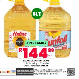 Sunflower oil at Take n Pay