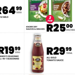 Sauces at Take n Pay