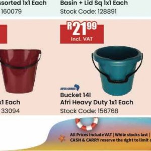 Bucket at Africa Cash and Carry