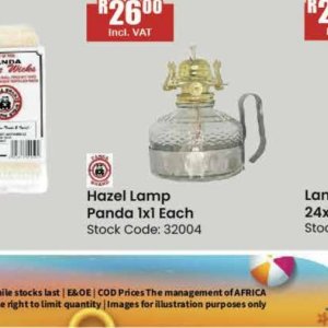 Lamp at Africa Cash and Carry