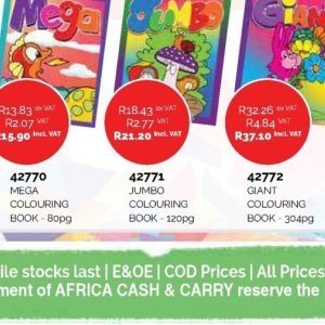 Colouring book at Africa Cash and Carry