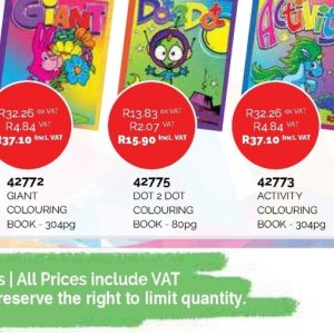 Colouring book at Africa Cash and Carry