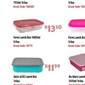 Lunch box at Africa Cash and Carry