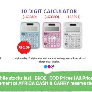 Calculator at Africa Cash and Carry