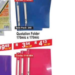 Folder at Africa Cash and Carry