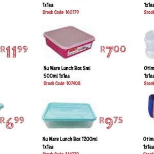 Lunch box at Africa Cash and Carry