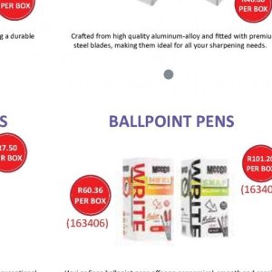 Ballpoint pens at Africa Cash and Carry