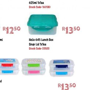 Lunch box at Africa Cash and Carry