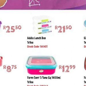 Lunch box at Africa Cash and Carry