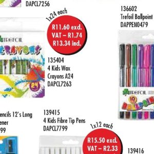 Wax crayons at Africa Cash and Carry