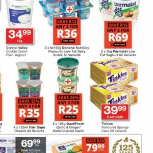 Yoghurt danone  at Checkers