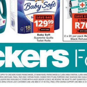 Toilet rolls at Checkers