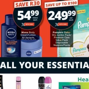 Body cream nivea  at Checkers