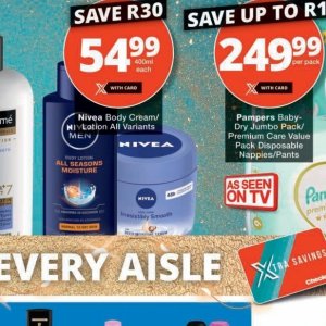 Body cream nivea  at Checkers