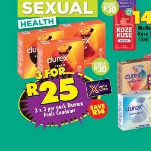 Condoms durex  at Shoprite