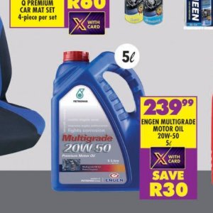 Engine oil at Shoprite