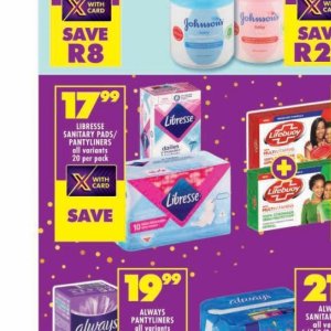 Sanitary pads libresse  at Shoprite