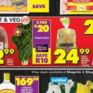 Spinach at Shoprite