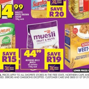 Muesli at Shoprite