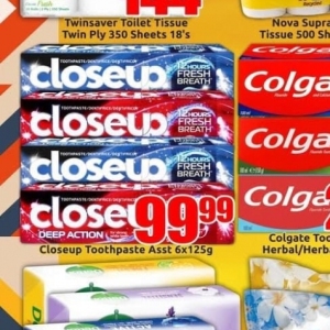 Toothpaste at Three Star Cash and Carry