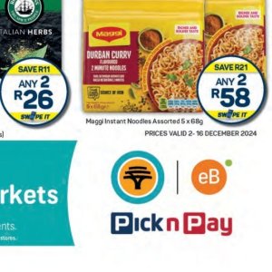 Noodles at Pick n Pay Hyper