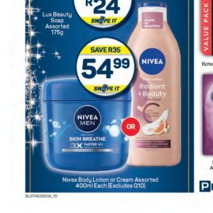 Body lotion nivea  at Pick n Pay Hyper