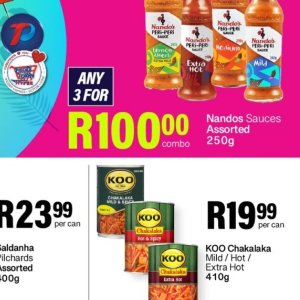 Sauces at Take n Pay