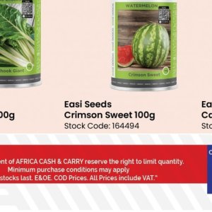 Seeds at Africa Cash and Carry