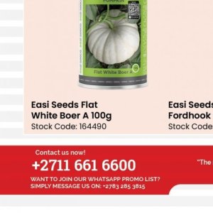 Seeds at Africa Cash and Carry