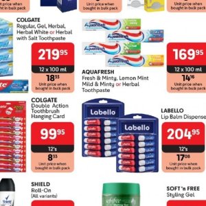 Toothpaste aquafresh  at Makro