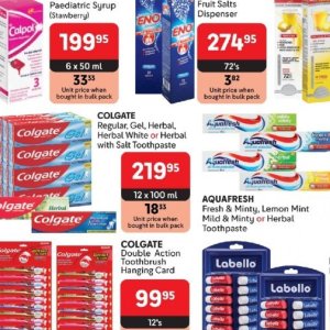 Toothpaste aquafresh  at Makro