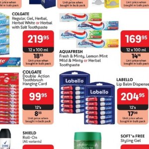 Toothpaste aquafresh  at Makro