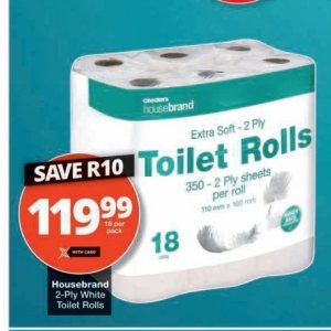 Toilet rolls at Checkers