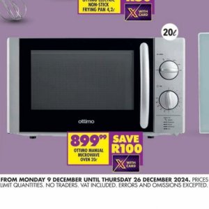 Microwave oven at Shoprite