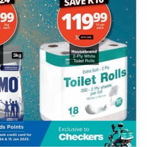 Toilet rolls at Checkers Hyper