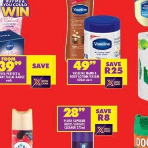 Body lotion nivea  at Shoprite