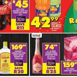 Wine at Shoprite