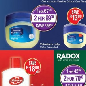 Petroleum jelly at Dis-Chem Pharmacies