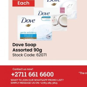 Soap dove  at Africa Cash and Carry