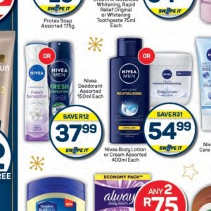 Deodorant nivea  at Pick n Pay Hyper