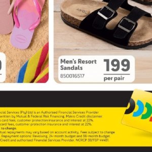 Sandals at Makro