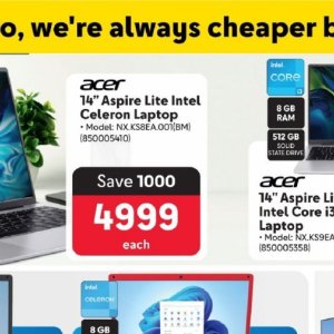 Laptop acer  at Makro