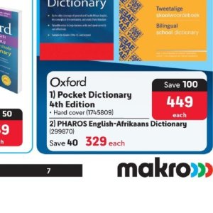 Dictionary at Makro