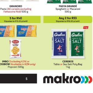 Salt at Makro