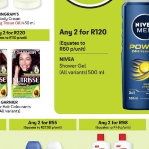 Shower gel nivea  at Makro