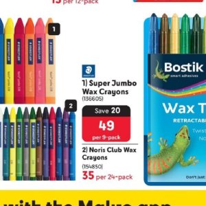 Wax crayons at Makro