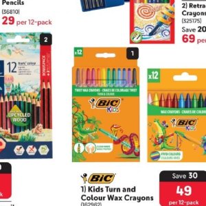 Wax crayons at Makro